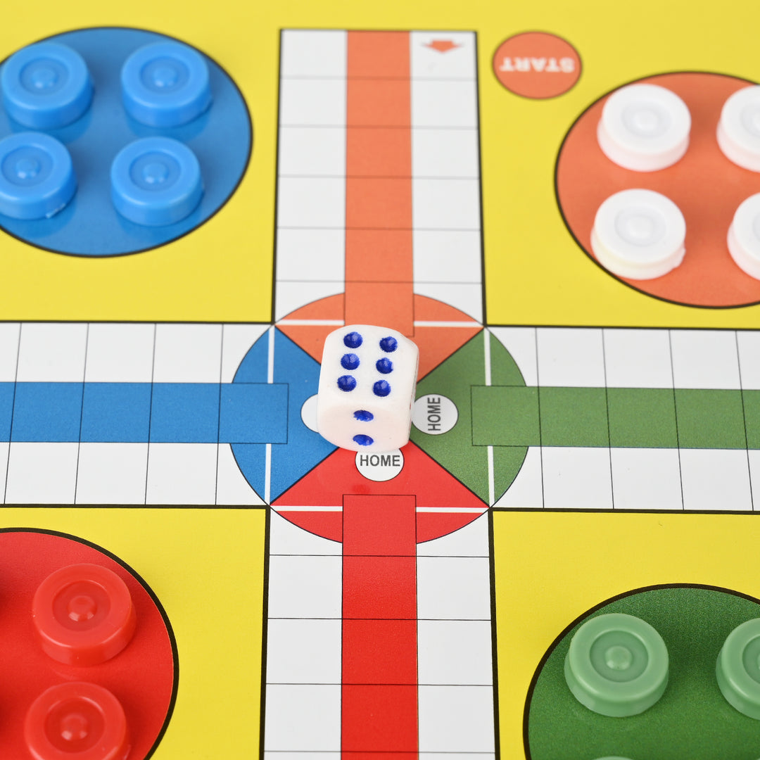 5 In 1 Board Game Chess Checkers Ludo Family Game