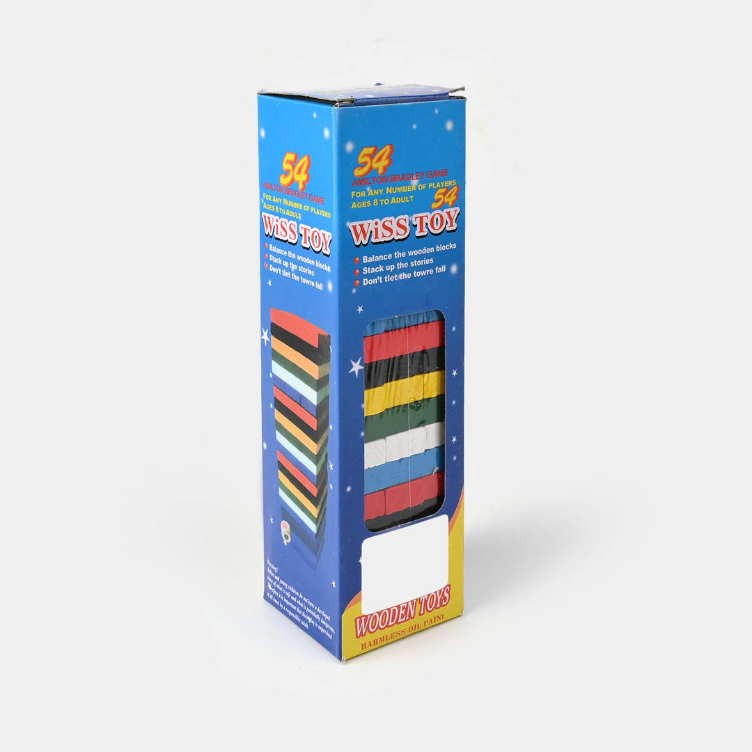 Jenga Game Wooden Blocks, Stacking Tower Game | 54PCS