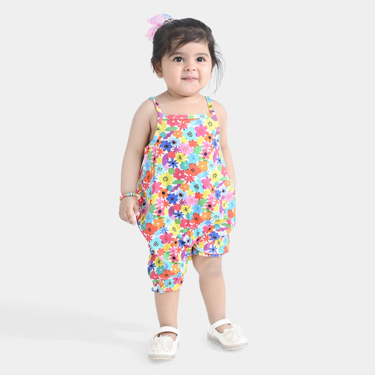 Infant Girls Cotton Romper Floral-Multi