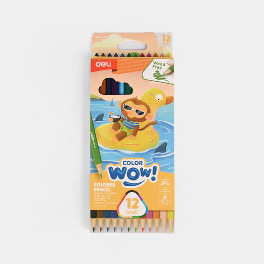 Colour Pencil Plastic 12Pcs For kids
