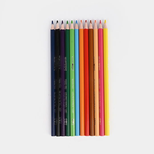 Colour Pencil Plastic 12Pcs For kids