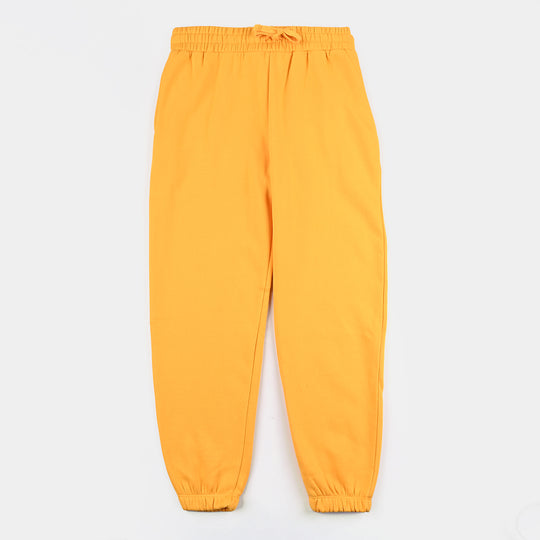 Teens Girls Fleece Knitted Trousers-Citrus