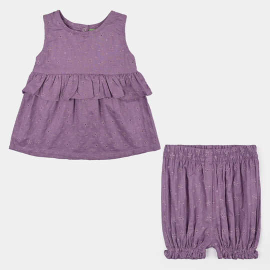 Infant Girls Chicken Kari 2Pc Suit- Lavender