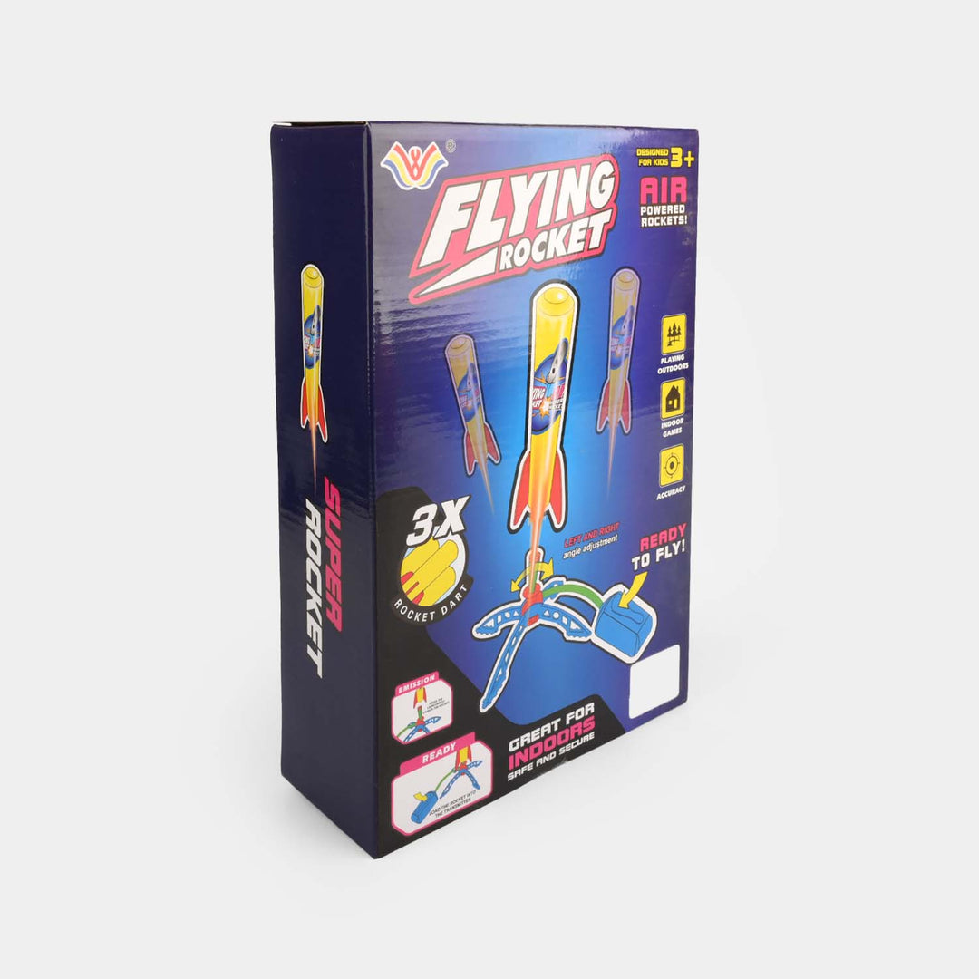 Kids Air Powered Flying Rocket Toy Set