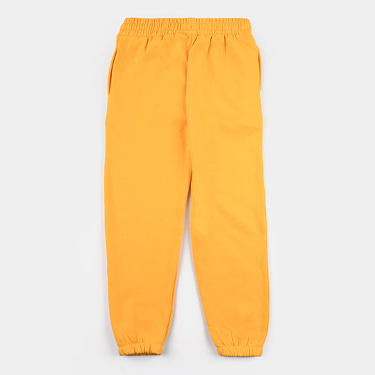 Teens Girls Fleece Knitted Trousers-Citrus