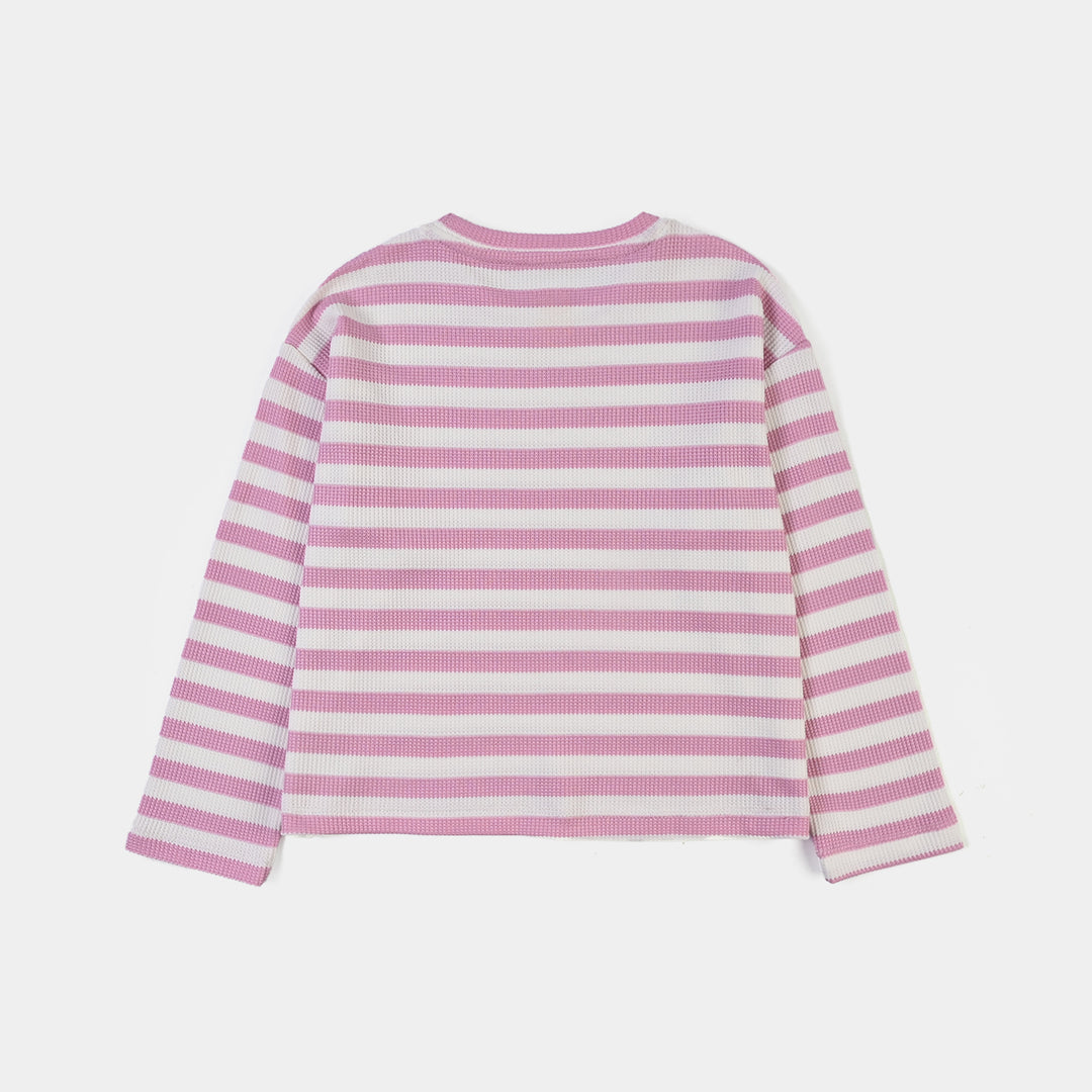 Girls Thermal Shirt F/S Find Beauty-Pink