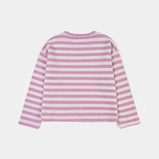 Girls Thermal Shirt F/S Find Beauty-Pink