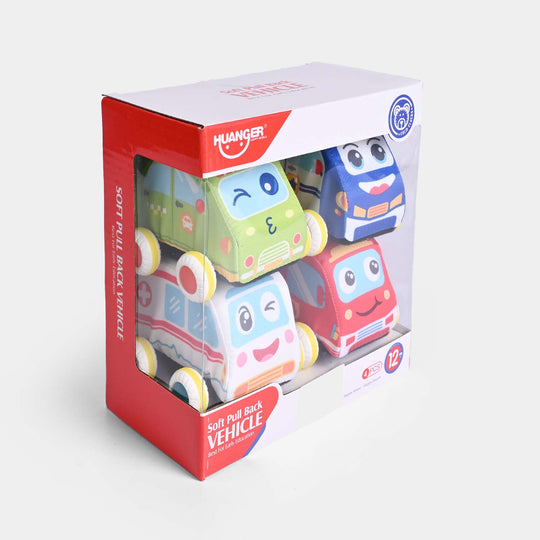 Soft Stuff Pull Back Vehicle Set (4-Piece Set)