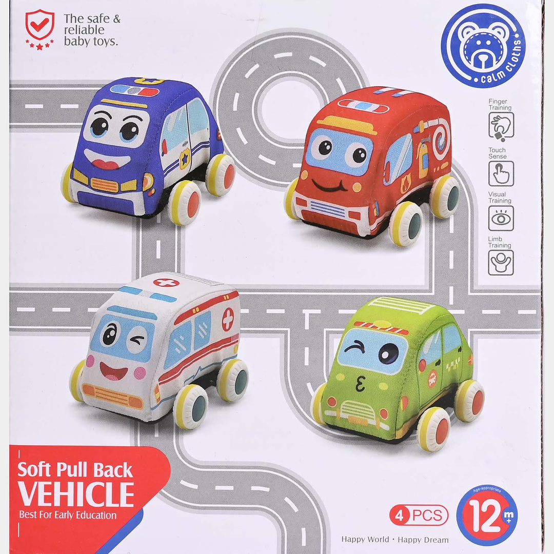 Soft Stuff Pull Back Vehicle Set (4-Piece Set)