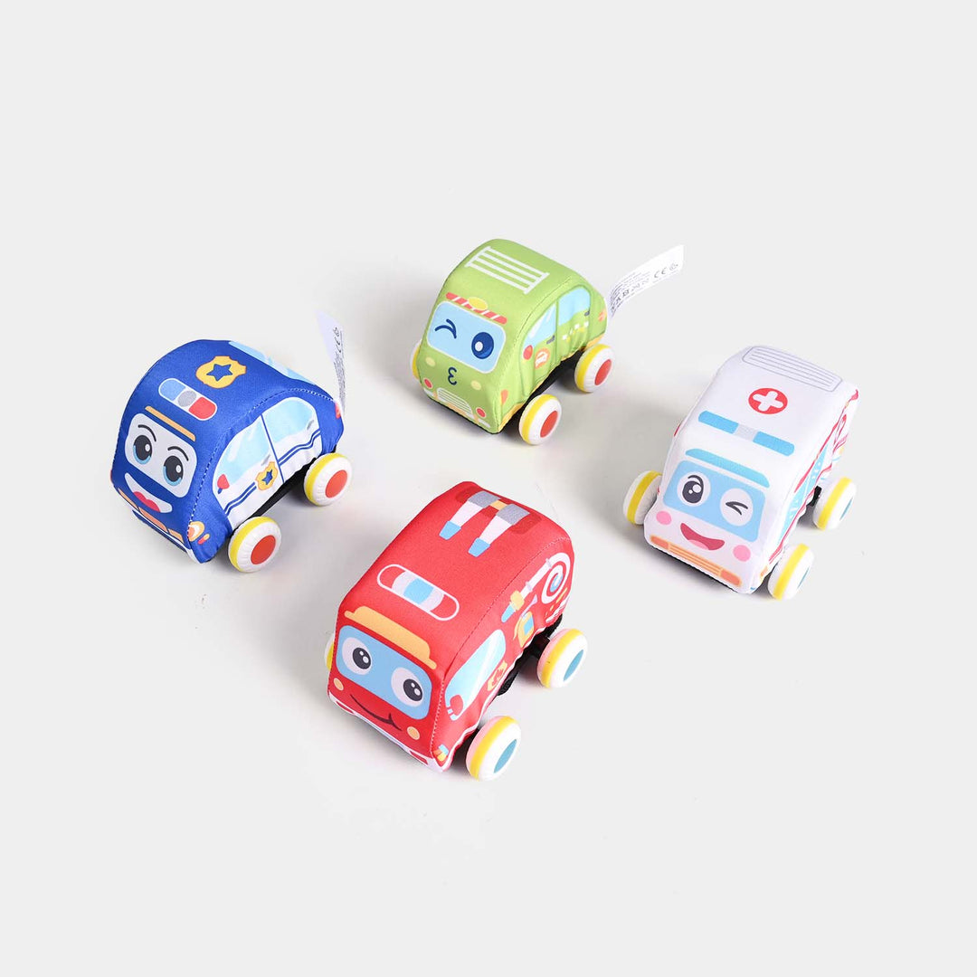 Soft Stuff Pull Back Vehicle Set (4-Piece Set)