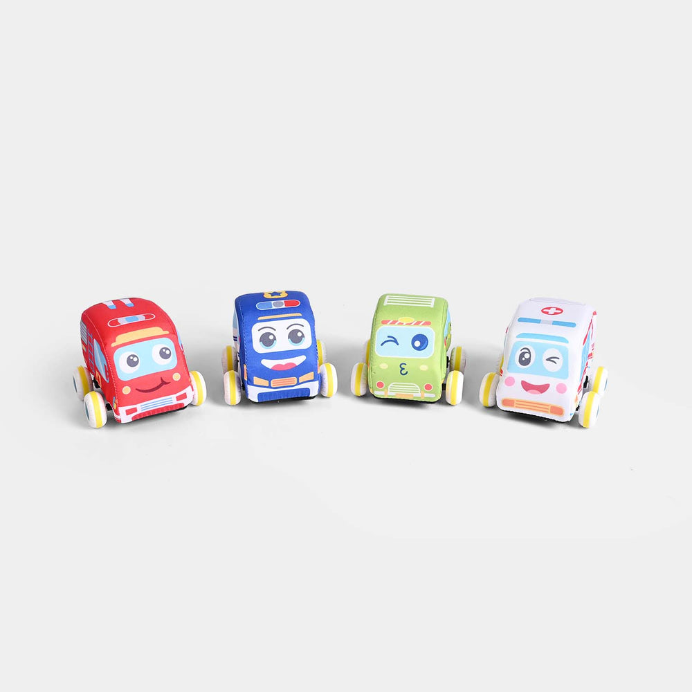 Soft Stuff Pull Back Vehicle Set (4-Piece Set)