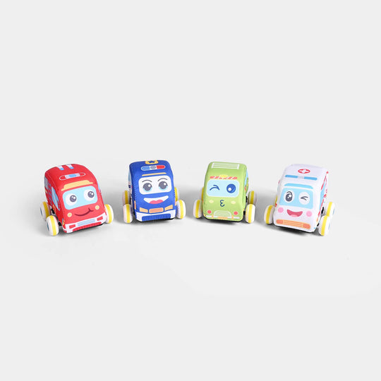 Soft Stuff Pull Back Vehicle Set (4-Piece Set)