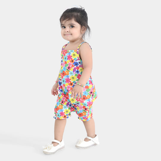 Infant Girls Cotton Romper Floral-Multi