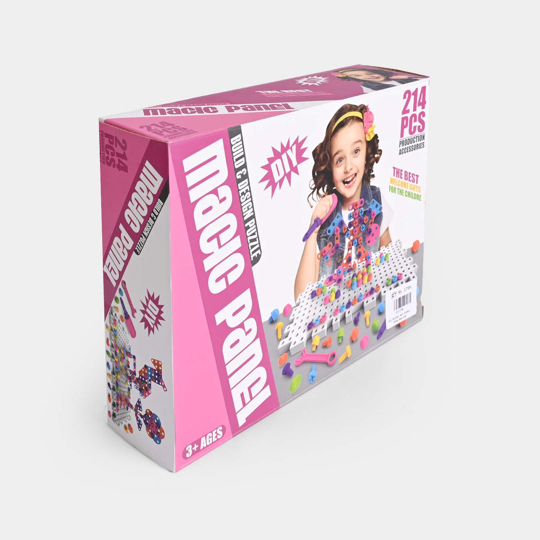 Diy Bricks Set 214Pcs Pink 666-62B-