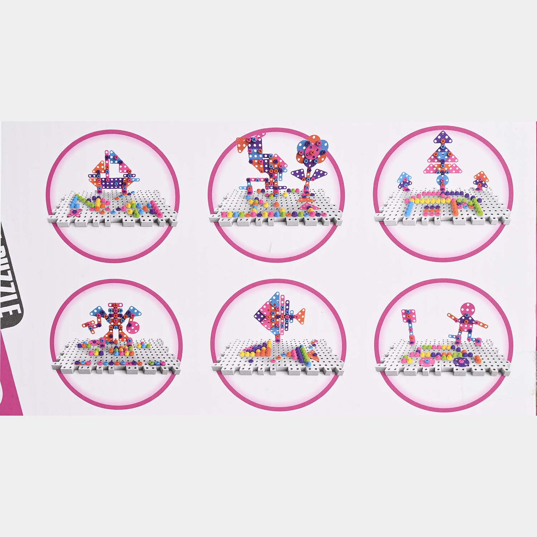 Diy Bricks Set 214Pcs Pink 666-62B-