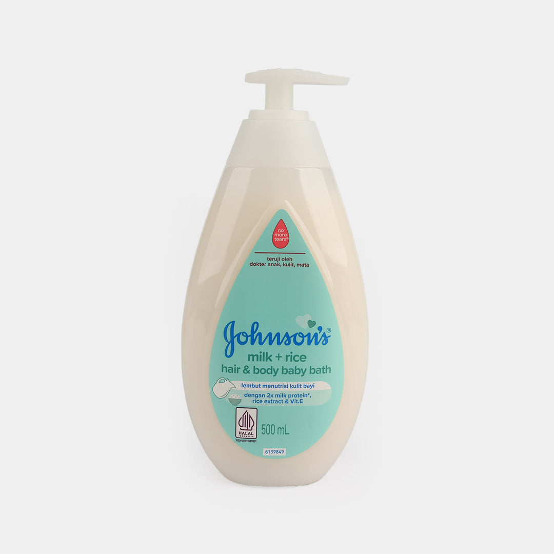 Johnson's Milk + Rice Hair & Body Baby Bath (500ml)