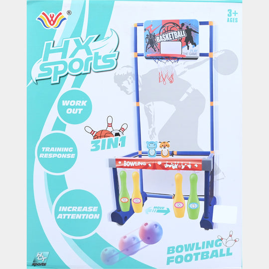 3-in-1 Kids Multi-Sport Activity Playset