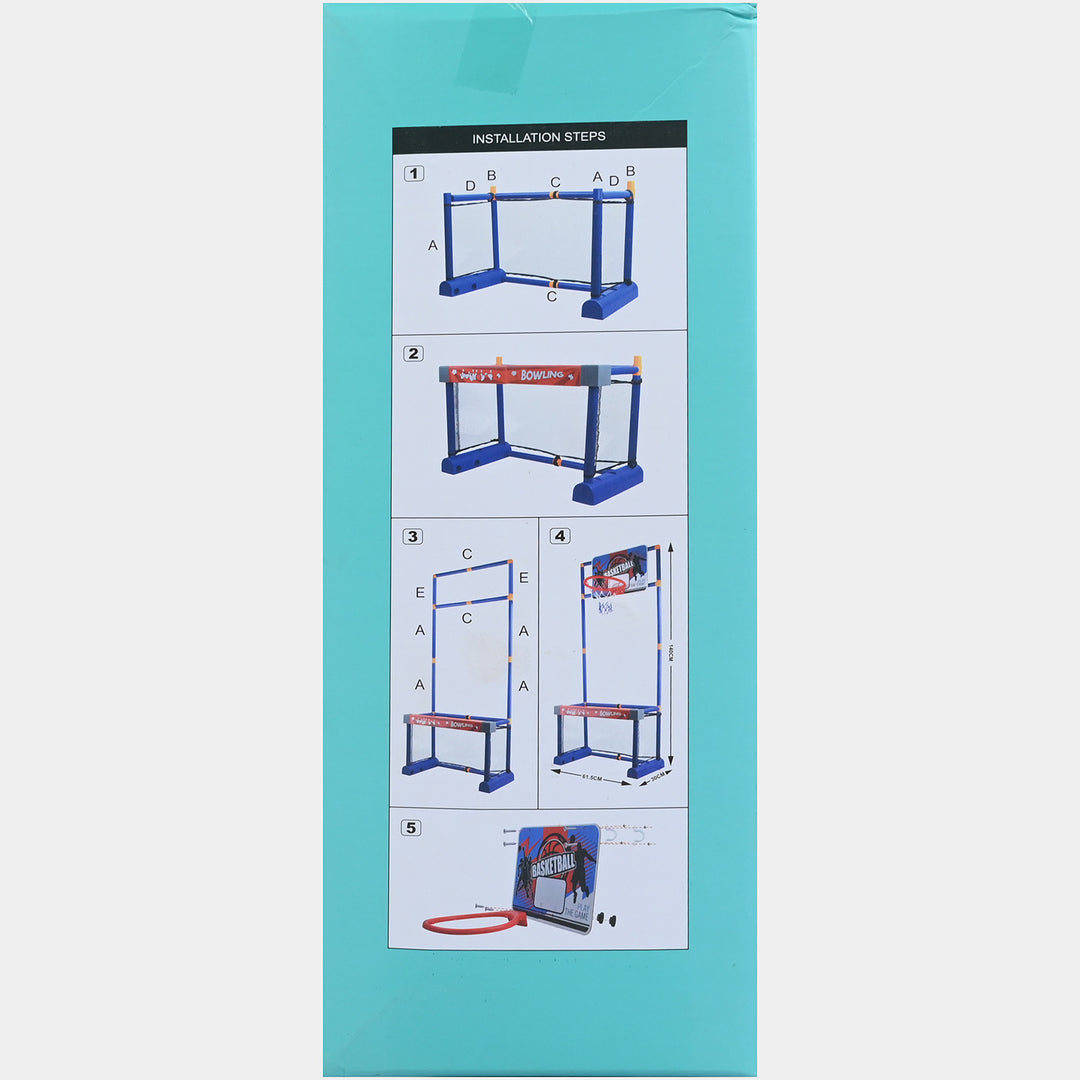 3-in-1 Kids Multi-Sport Activity Playset