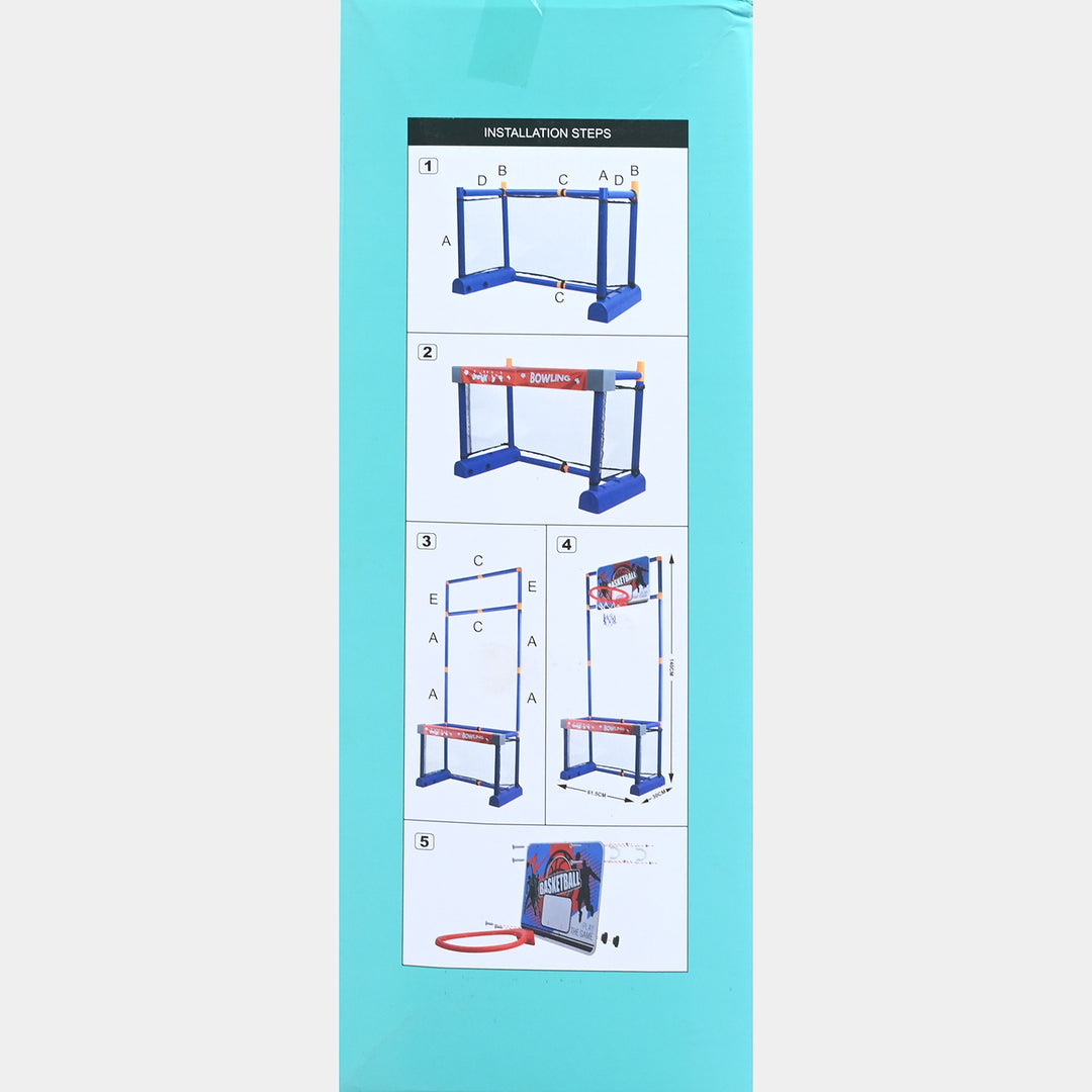 3-in-1 Kids Multi-Sport Activity Playset