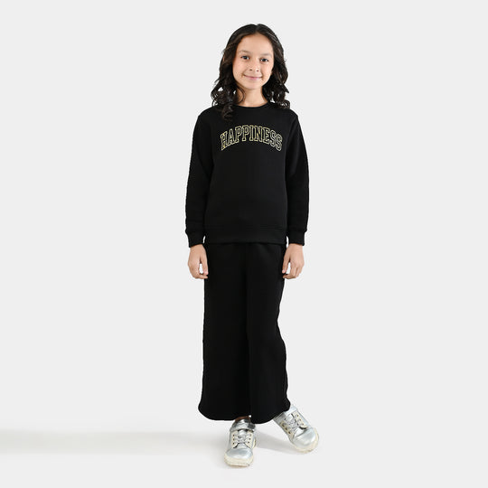 Girls Fleece 2 Piece Suit - Black