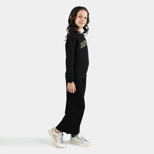 Girls Fleece 2 Piece Suit - Black