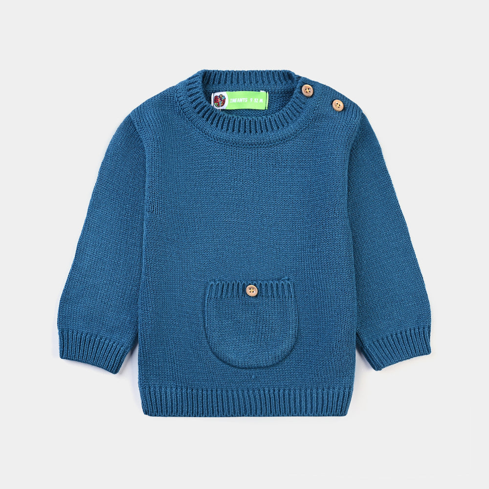 Infant Boys Sweater Knit 2PC Suit Front Pocket-Brill Blue