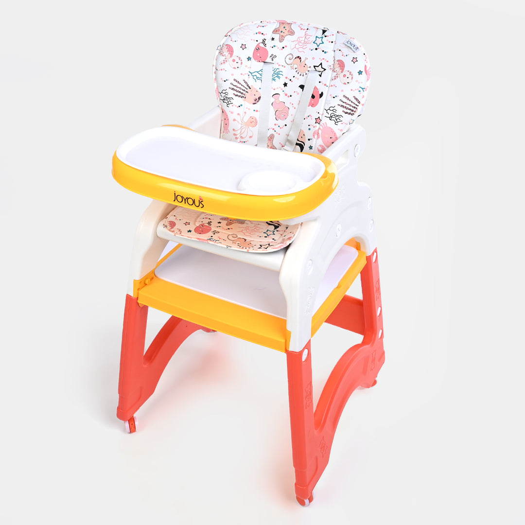 Baby High Chair 3 in 1 Orange (985)