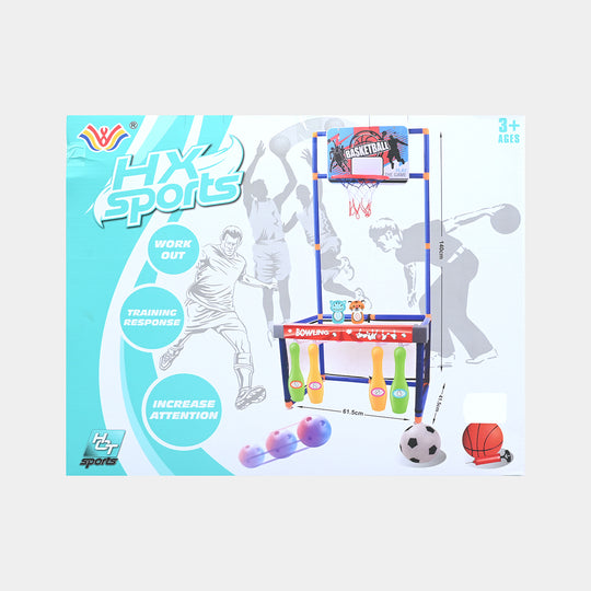 3-in-1 Kids Multi-Sport Activity Playset