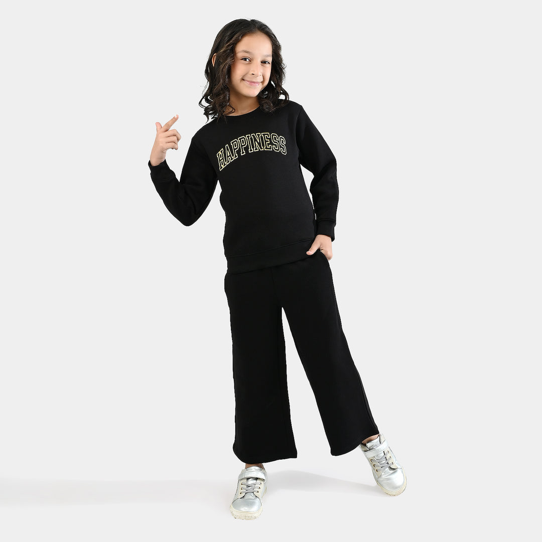 Girls Fleece 2 Piece Suit - Black