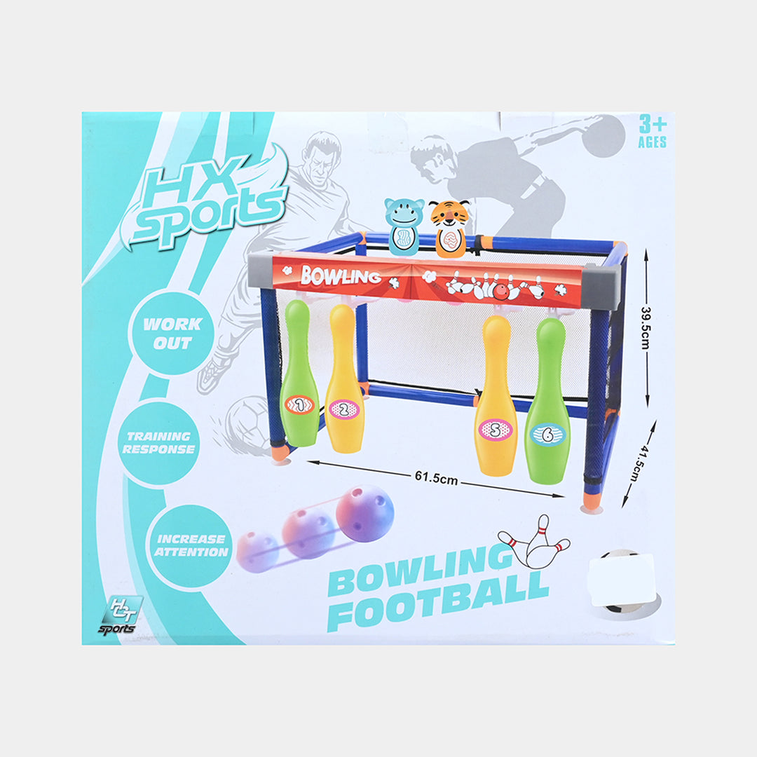 2-in-1 Kids Bowling and Football Goal Set