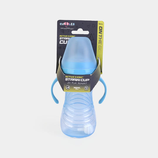Active Kids Straw Cup 300Ml With Handle (Blue)