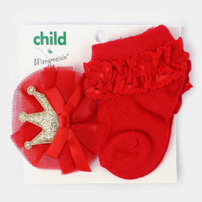 Baby Headwrap & Socks | 0-6M