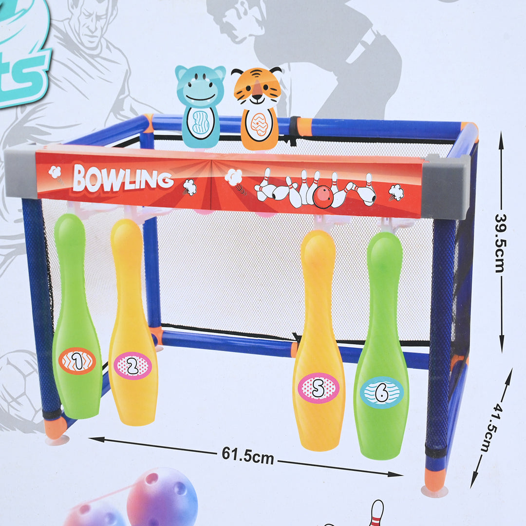 2-in-1 Kids Bowling and Football Goal Set
