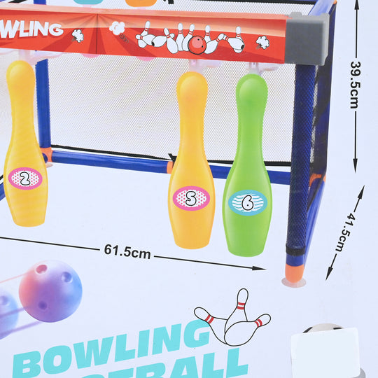 2-in-1 Kids Bowling and Football Goal Set