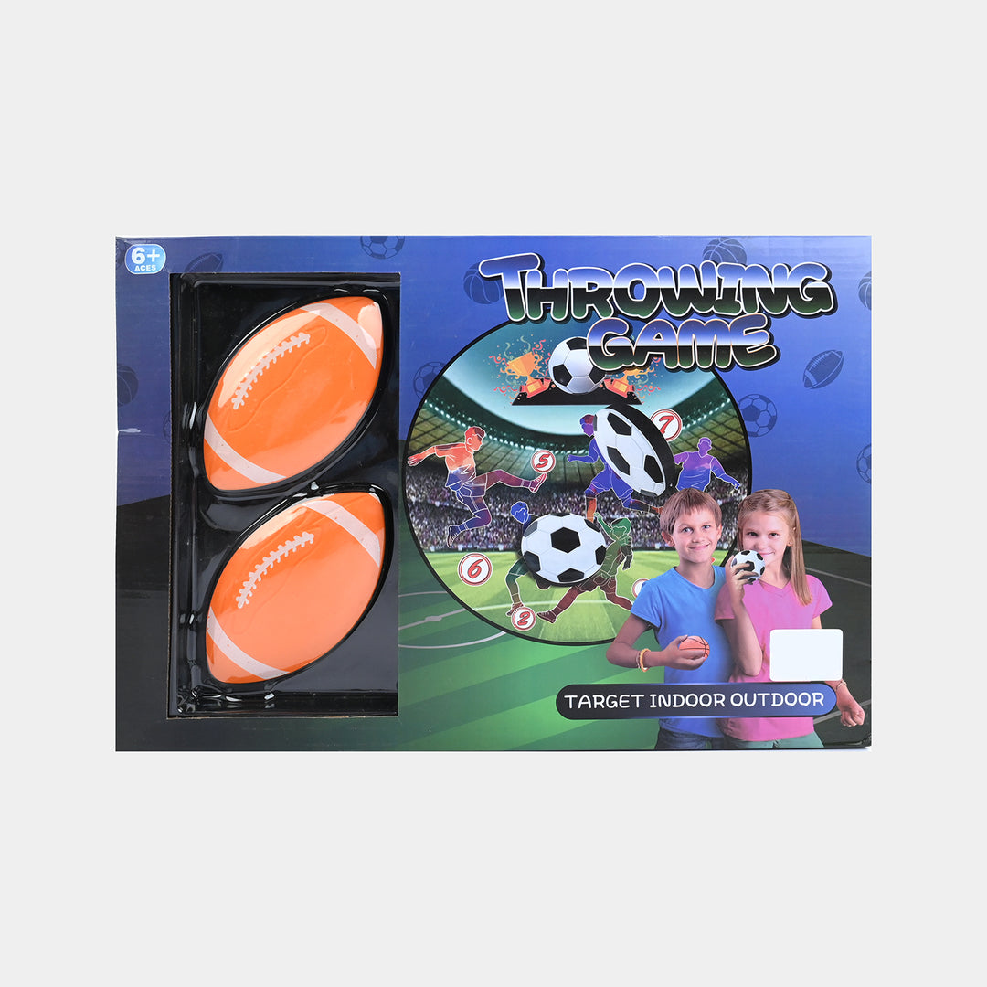 Kids Football Target Throwing Game Set