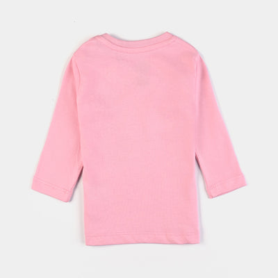 Infant Girls Cotton Jersey T-Shirt Friends 1-C.Pink