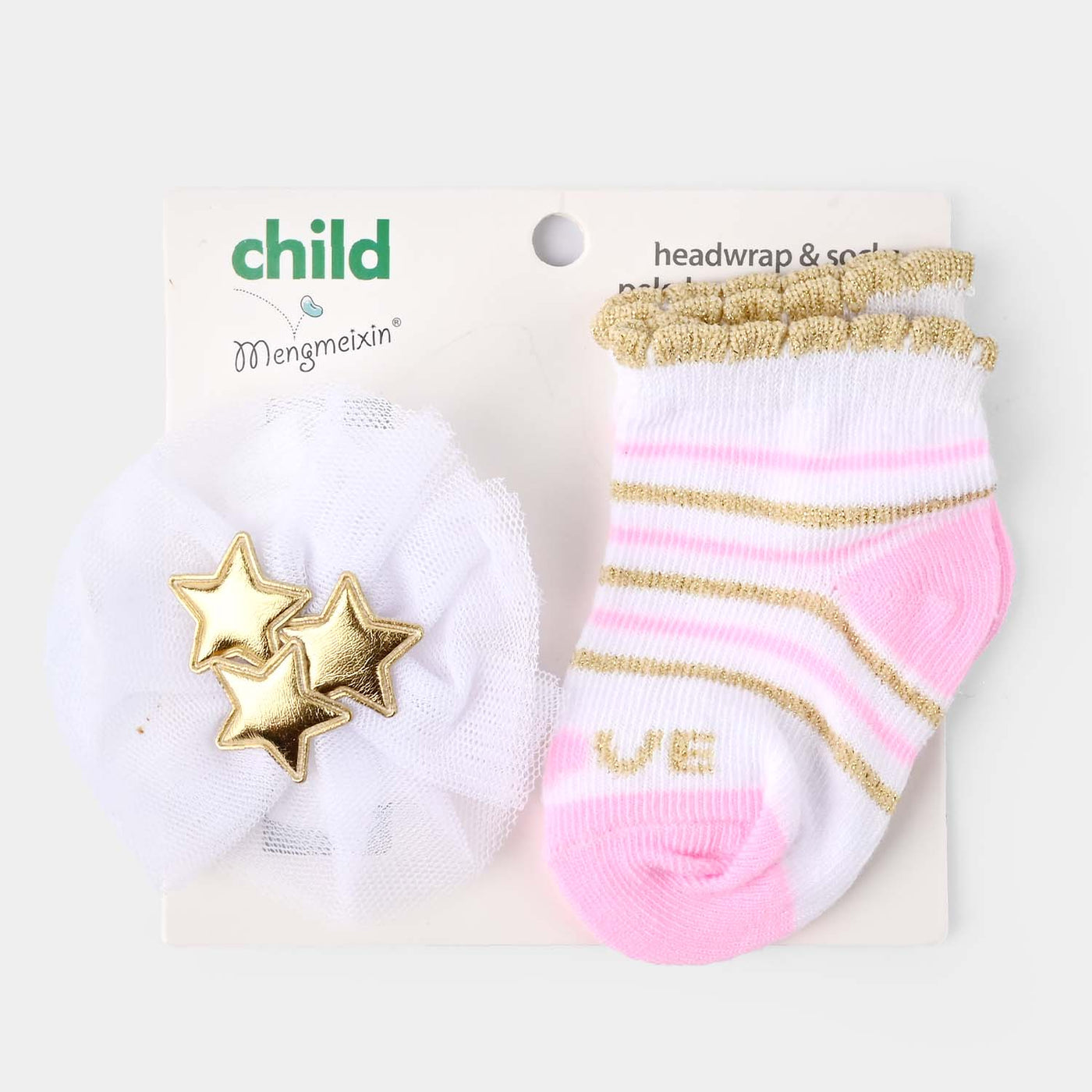 Baby Headwrap & Socks | 0-6M