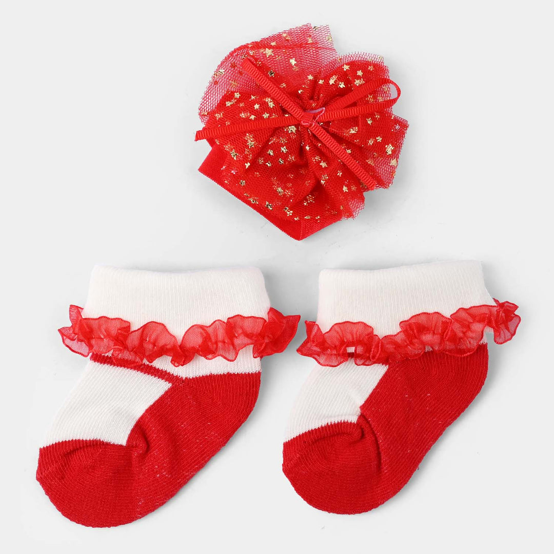 Baby Headwrap & Socks | 0-6M