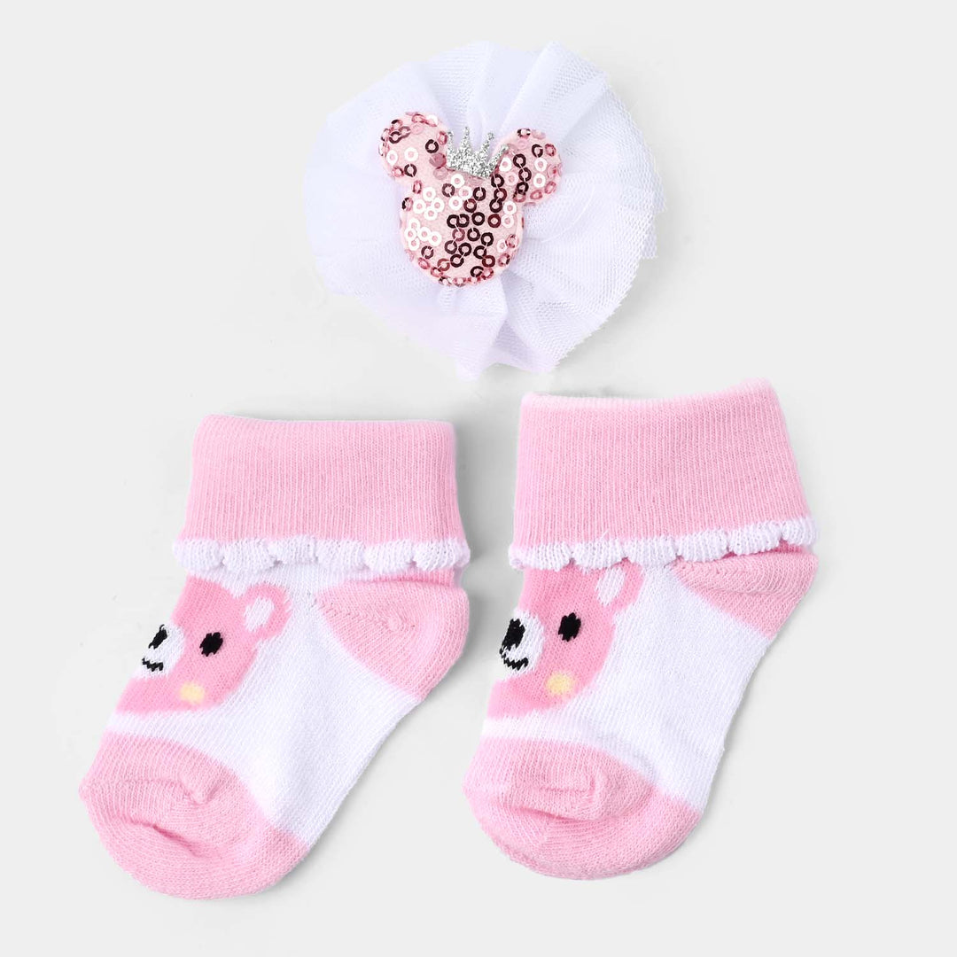 Baby Headwrap & Socks | 0-6M