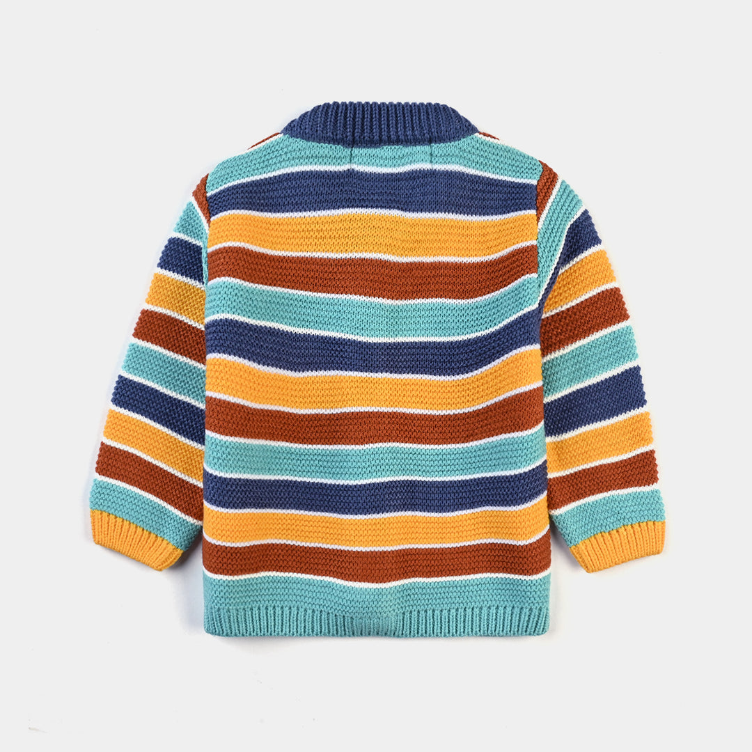 Infant Boys Sweater Knit Suit Multi Stripe-Multi