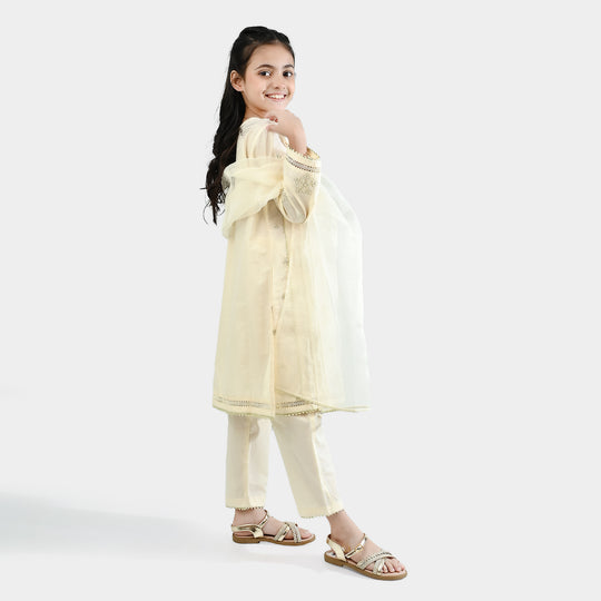 Girls Cotton Poplin 3Pcs Reet-OFF-White