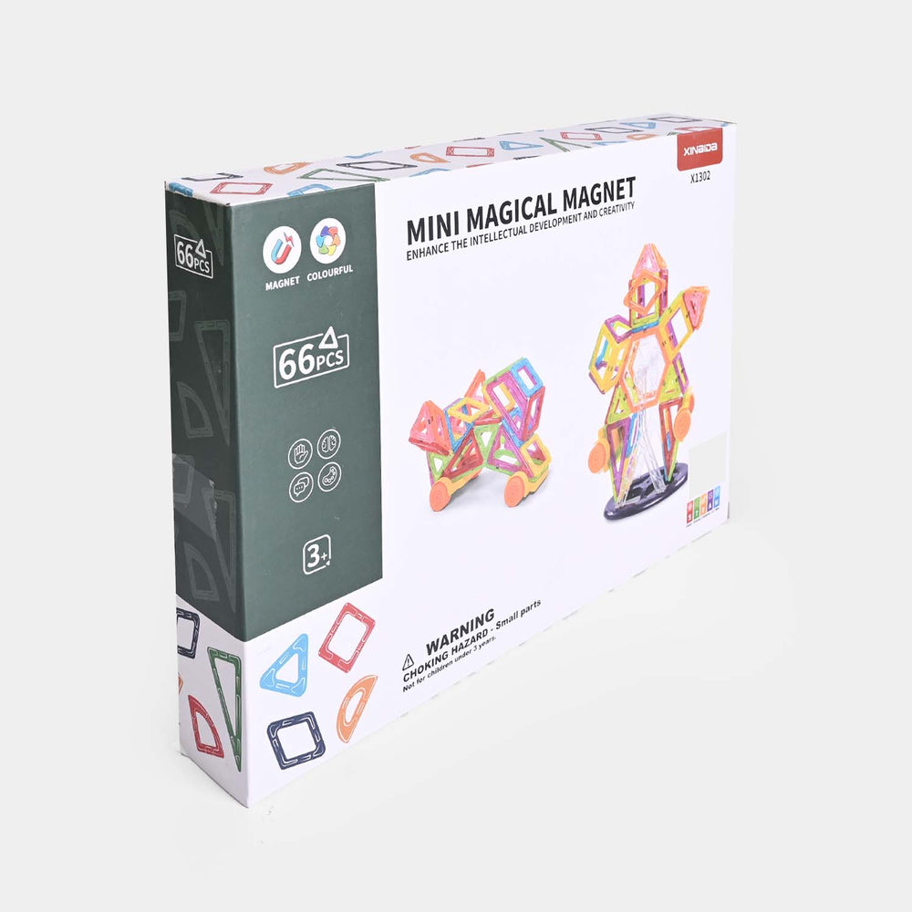 Mini Magical Magnet 66-Piece Magnetic Building Blocks Set