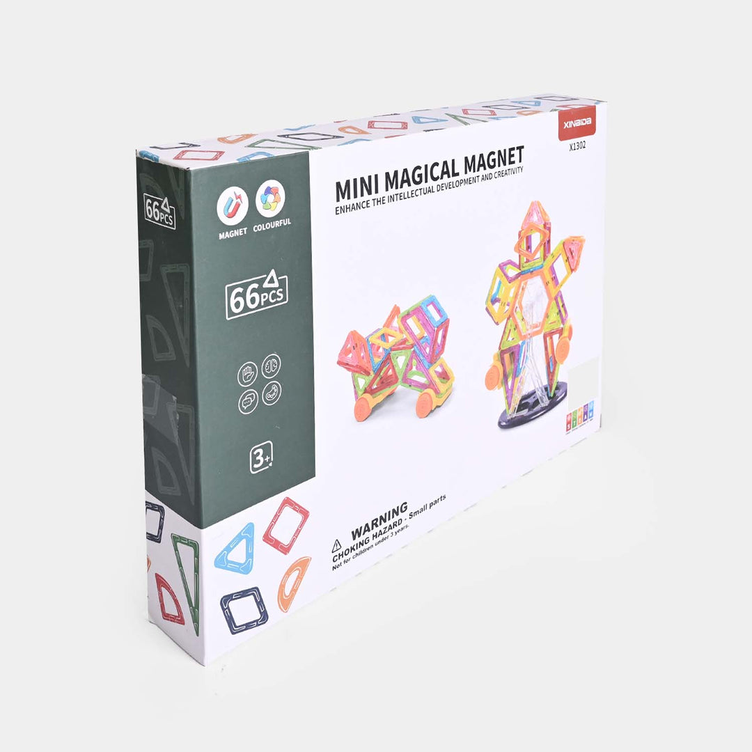 Mini Magical Magnet 66-Piece Magnetic Building Blocks Set