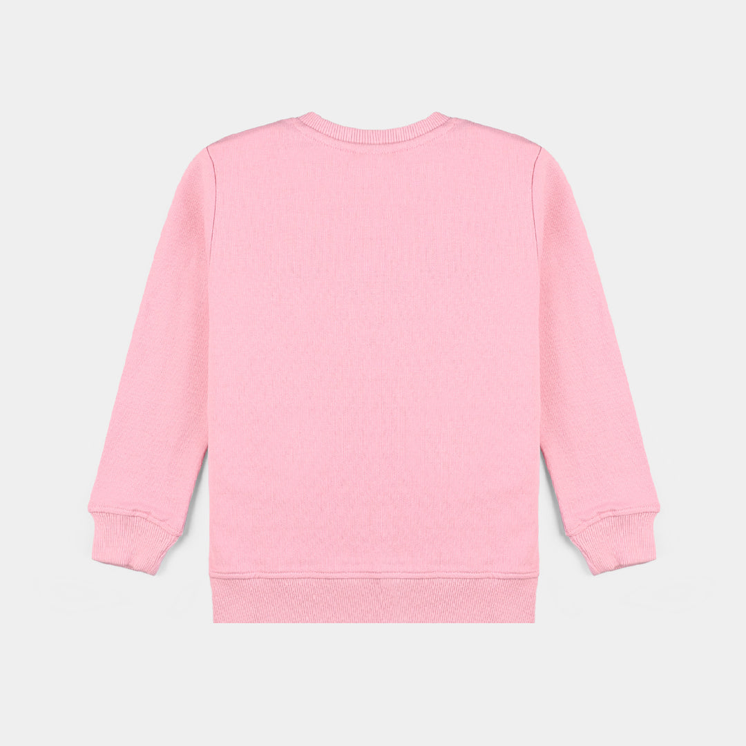 Girls Cotton Terry Sweatshirt You Are My Love-C.Pink