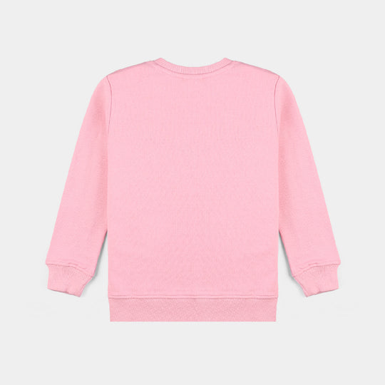 Girls Cotton Terry Sweatshirt You Are My Love-C.Pink