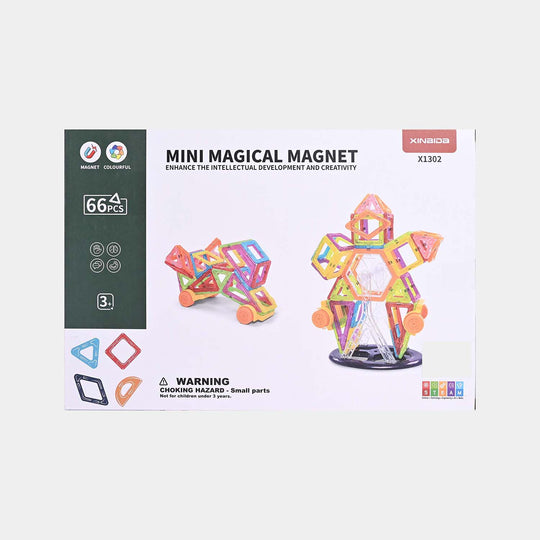 Mini Magical Magnet 66-Piece Magnetic Building Blocks Set