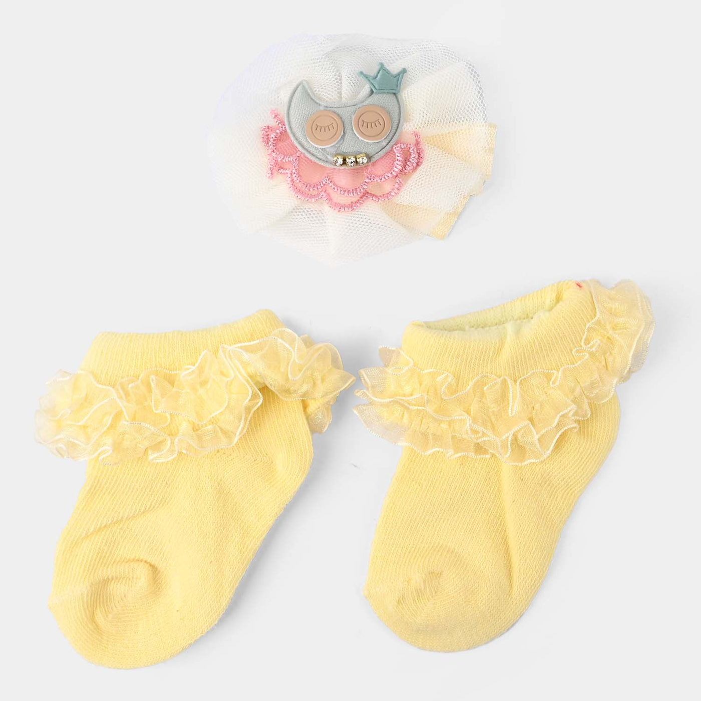 Baby Headwrap & Socks | 0-6M