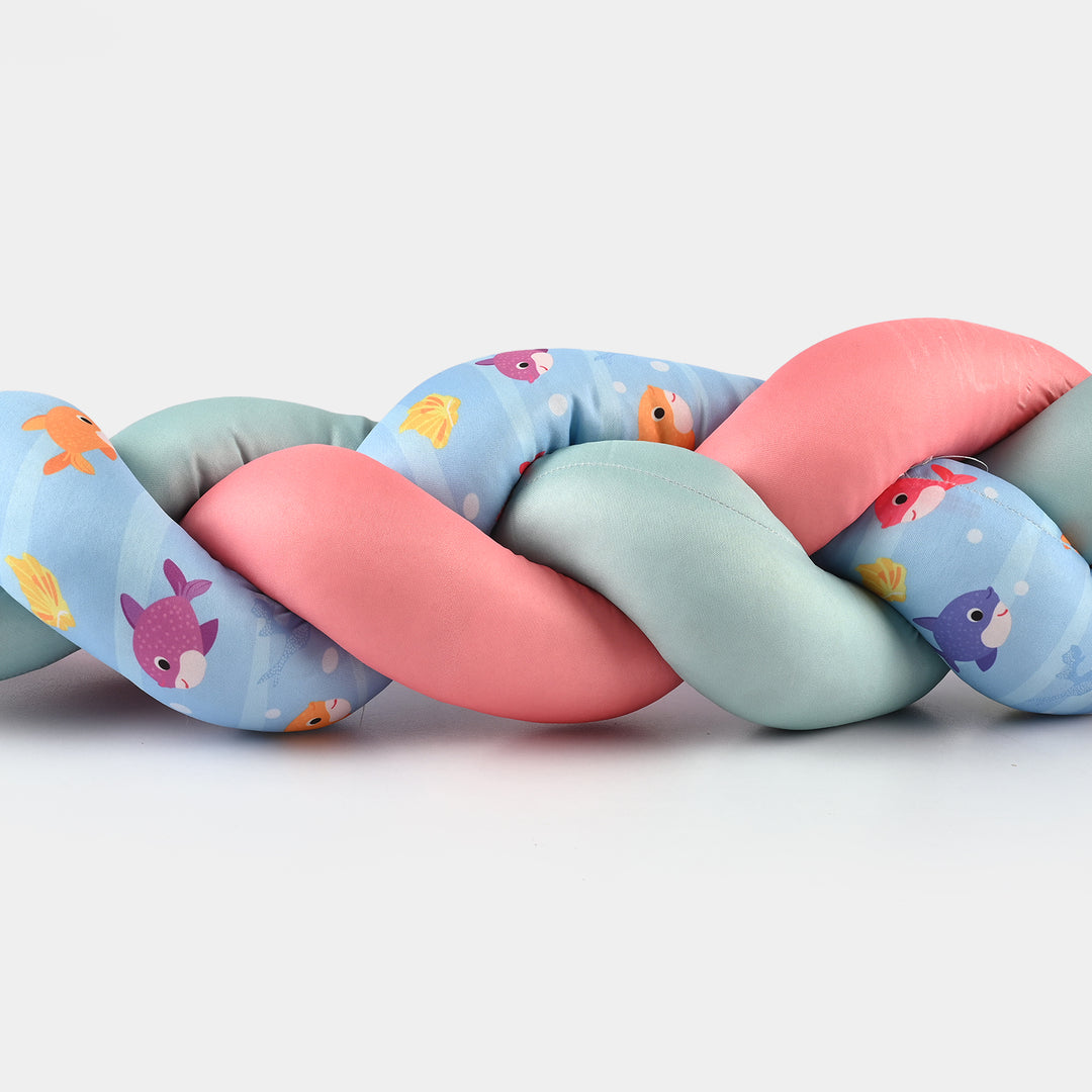 Blue Whale & Seaweed Braid Cot Bedding 7Pcs