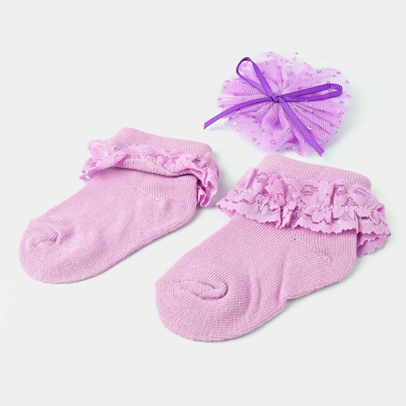 Baby Headwrap & Socks | 0-6M