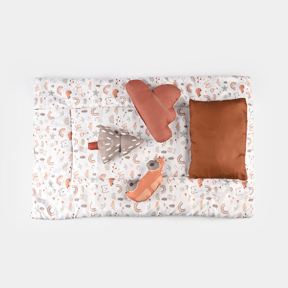 Brown Car & Scenery Cot Bedding 7Pcs